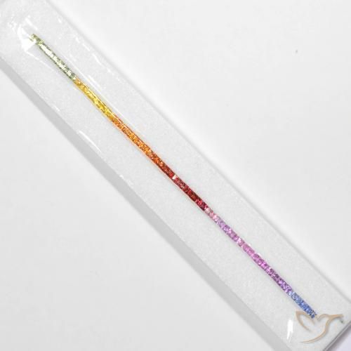 6.42ctw Naturale Multicolore Zaffiro, Quadrato, VS
