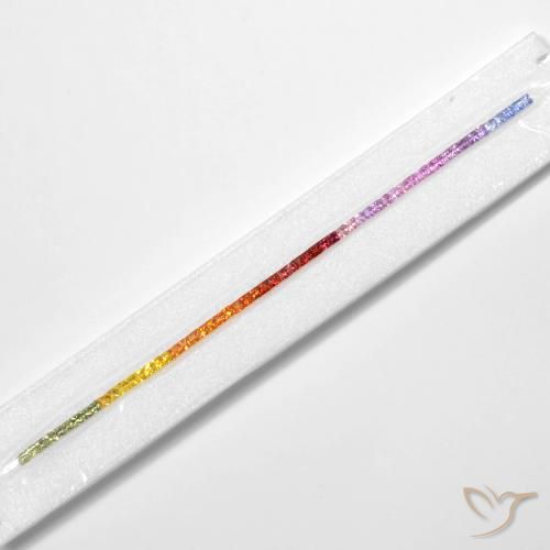 Gemme di Zaffiro Multicolore naturale da 6.42 ct, Quadrato, VS