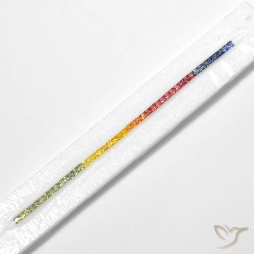 Gemme di Zaffiro Multicolore naturale da 8.07 ct, Quadrato, VS