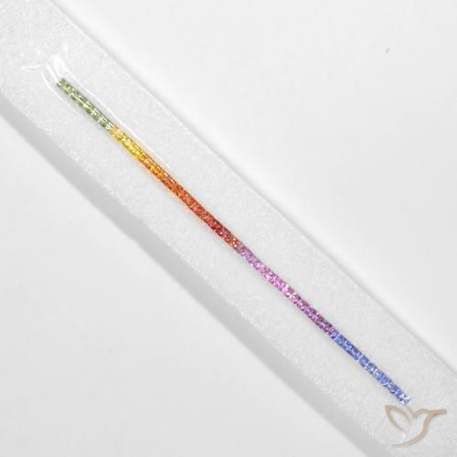 6.06ctw Naturale Multicolore Zaffiro, Quadrato, VS