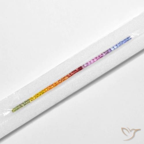 Gemme di Zaffiro Multicolore naturale da 5.29 ct, Quadrato, VS