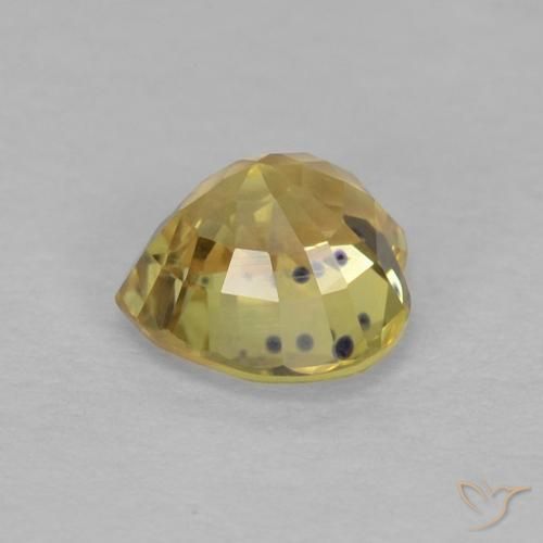 Zaffiro Giallo chiaro naturale da 0.59 ct, Cuore, VS