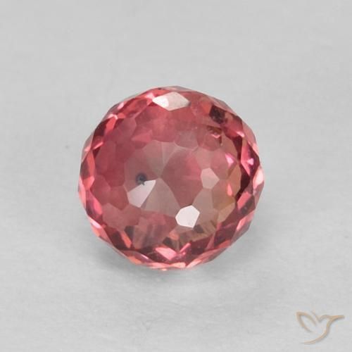 Zaffiro Rosso tendente al rosa naturale da 0.48 ct, Rotondo, VVS-VS