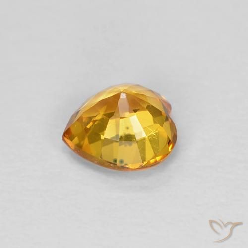 Zaffiro Dorato scuro naturale da 0.44 ct, Cuore, VS