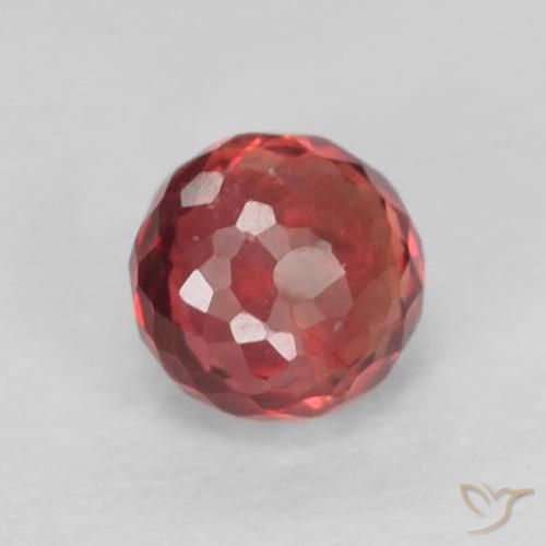 Zaffiro Intense Reddish Pink naturale da 0.39 ct, Rotondo, VVS-VS