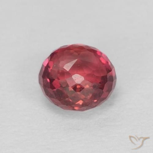 Zaffiro Medium Dark-Red naturale da 0.41 ct, Rotondo, VVS