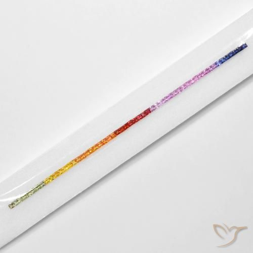 Gemme di Zaffiro Multicolore naturale da 5.93 ct, Quadrato, VS