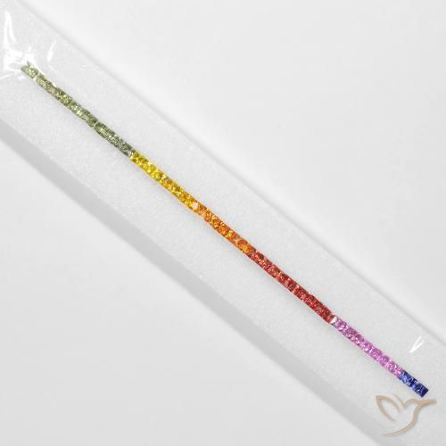 Gemme di Zaffiro Multicolore naturale da 7.97 ct, Quadrato, VS