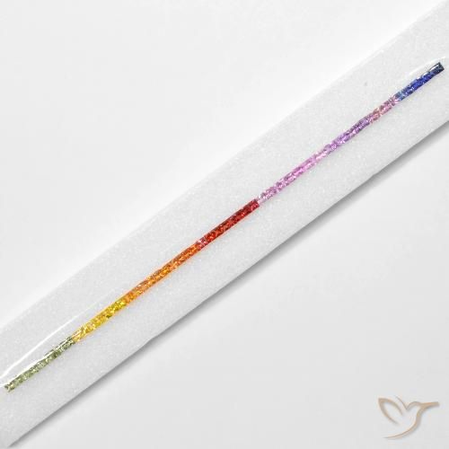 Gemme di Zaffiro Multicolore naturale da 6.64 ct, Quadrato, VS