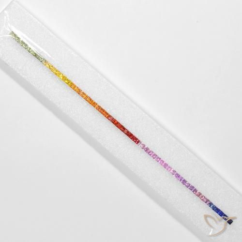 Gemme di Zaffiro Multicolore naturale da 6.64 ct, Quadrato, VS