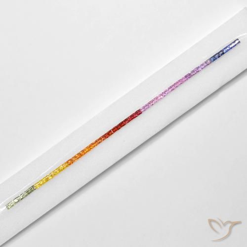 Gemme di Zaffiro Multicolore naturale da 6.42 ct, Quadrato, VS