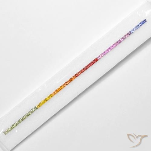 Gemme di Zaffiro Multicolore naturale da 8.29 ct, Quadrato, VS