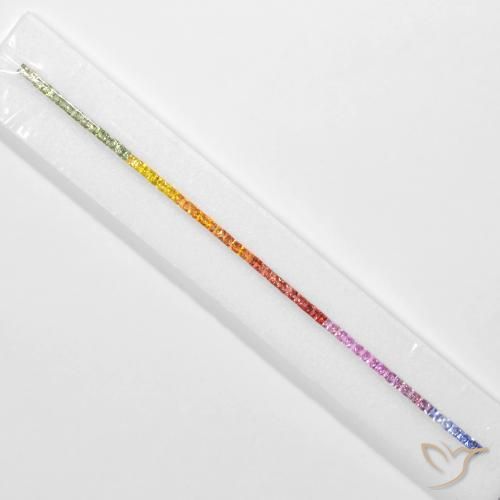 Gemme di Zaffiro Multicolore naturale da 8.29 ct, Quadrato, VS