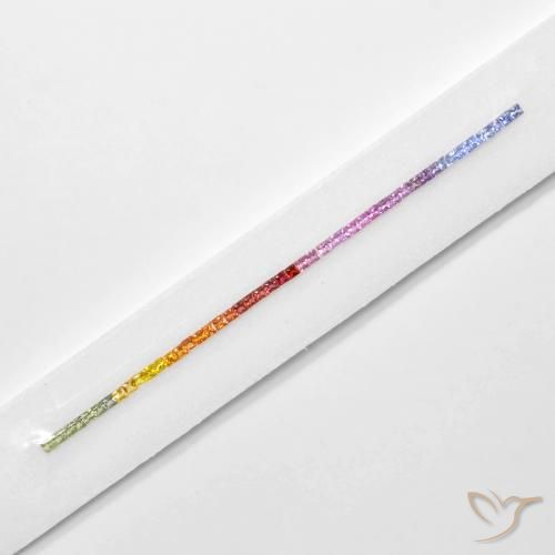 Gemme di Zaffiro Multicolore naturale da 6.06 ct, Quadrato, VS
