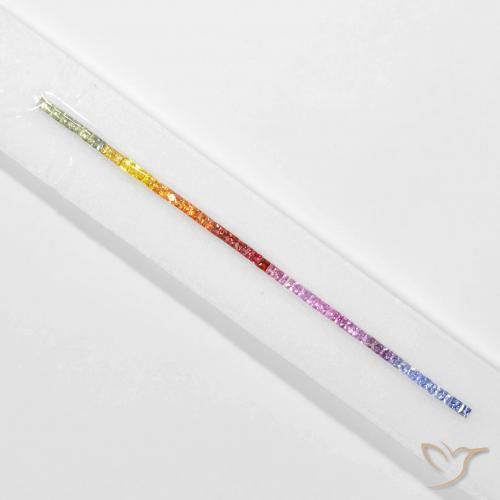 Gemme di Zaffiro Multicolore naturale da 6.06 ct, Quadrato, VS