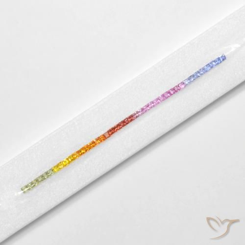 Gemme di Zaffiro Multicolore naturale da 5.21 ct, Quadrato, VS