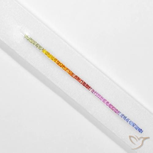Gemme di Zaffiro Multicolore naturale da 5.21 ct, Quadrato, VS