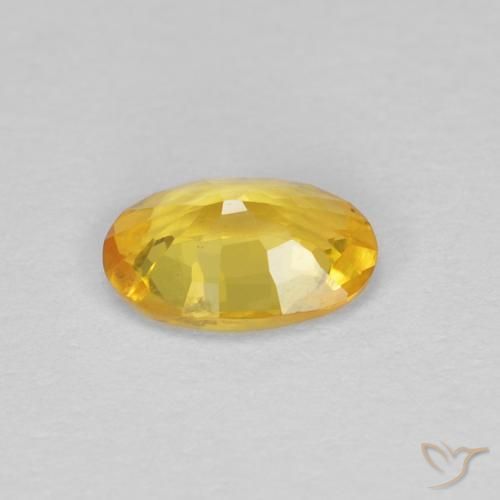 Zaffiro Dorato naturale da 0.44 ct, Ovale, VVS