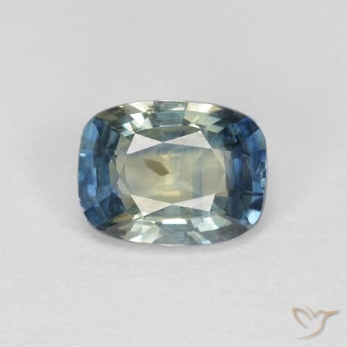 1.07ct Naturale Multicolore Zaffiro, Cuscino, VS-SI