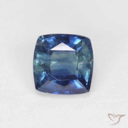 0.97ct Naturale Teal-blu Zaffiro, Cuscino, VS-SI