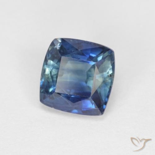 Zaffiro Teal-blu naturale da 0.97 ct, Cuscino, VS-SI