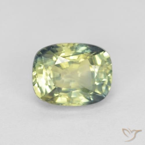 1.06ct Naturale Multicolore Zaffiro, Cuscino, VVS-VS