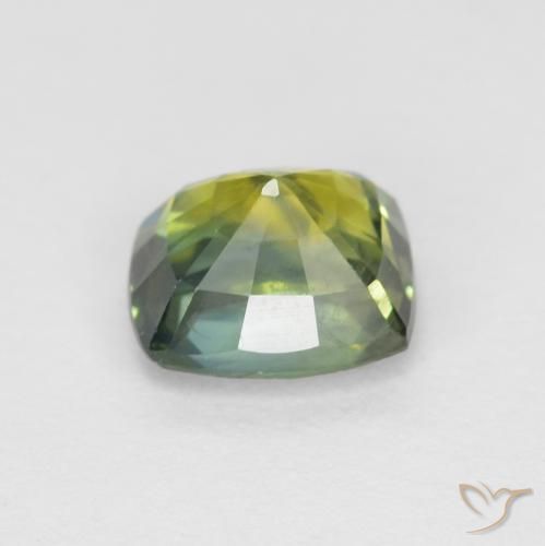 Zaffiro Medium Light Green naturale da 0.98 ct, Cuscino, VVS-VS