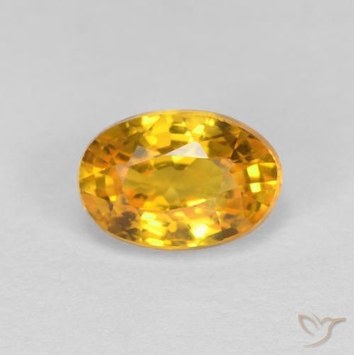 0.70ct Naturale Dorato scuro Zaffiro, Ovale, VVS