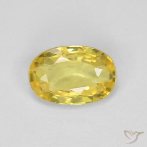 0.52ct Naturale Giallo brunastro Zaffiro, Ovale, VVS