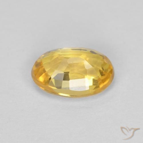 Zaffiro Dorato naturale da 0.59 ct, Ovale, VVS