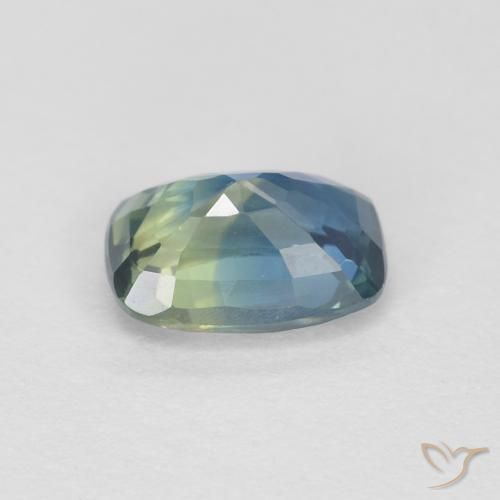 Zaffiro Teal-blu naturale da 0.89 ct, Cuscino, VVS