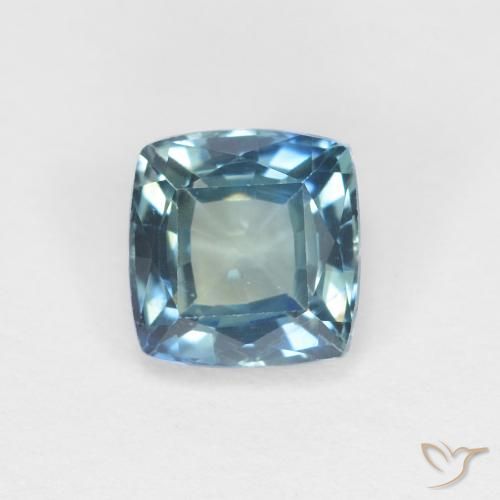 0.97ct Naturale Teal-blu Zaffiro, Cuscino, VS