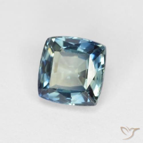Zaffiro Teal-blu naturale da 0.97 ct, Cuscino, VS