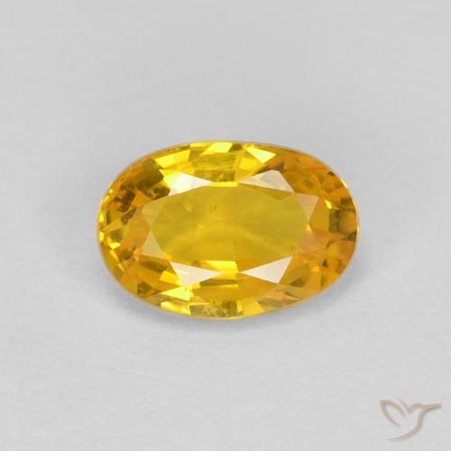 0.60ct Naturale Dorato Zaffiro, Ovale, VS