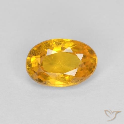 0.56ct Naturale Dorato scuro Zaffiro, Ovale, VS-SI