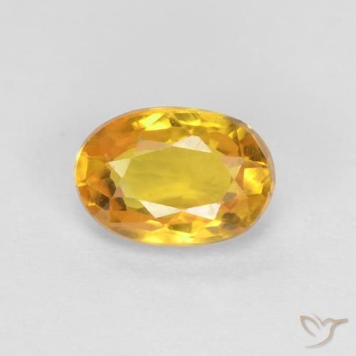 0.60ct Naturale Dorato Zaffiro, Ovale, VVS