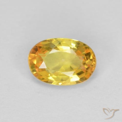 0.57ct Naturale Dorato Zaffiro, Ovale, VS