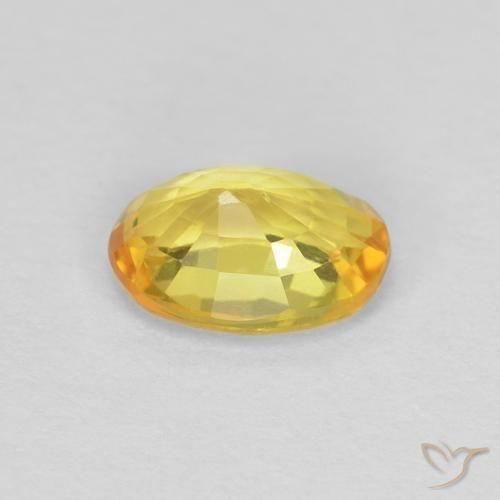 Zaffiro Dorato naturale da 0.57 ct, Ovale, VS
