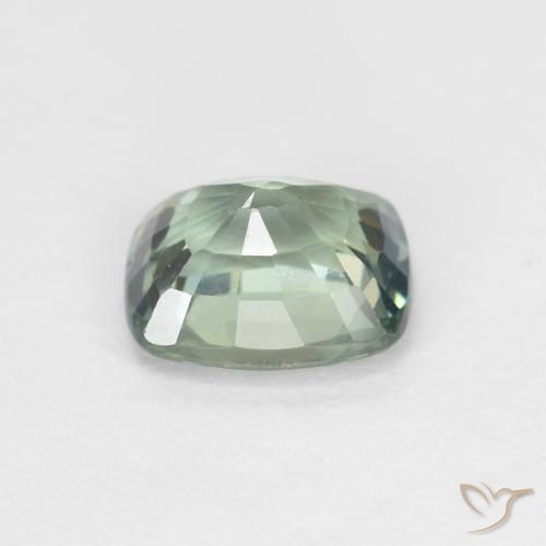 Zaffiro Blu Medio Verde naturale da 0.93 ct, Cuscino, VVS