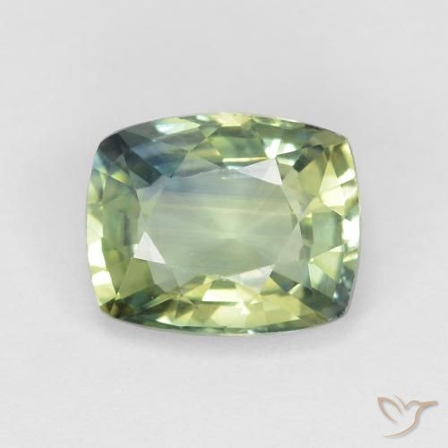 1.29ct Naturale Multicolore Zaffiro, Cuscino, VVS