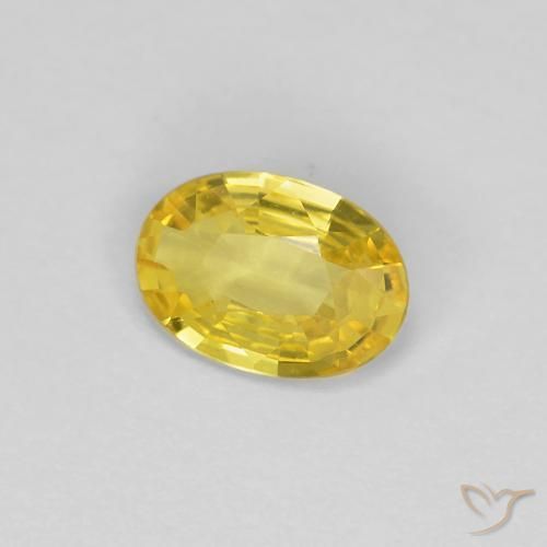 Zaffiro Giallo Toscana naturale da 0.43 ct, Ovale, VVS