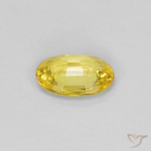 Zaffiro Giallo Toscana naturale da 0.43 ct, Ovale, VVS