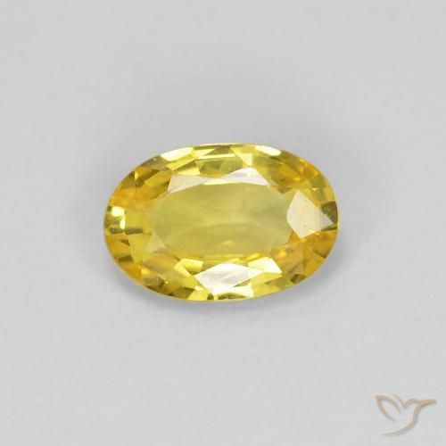 0.48ct Naturale Giallo Toscana Zaffiro, Ovale, VVS-VS