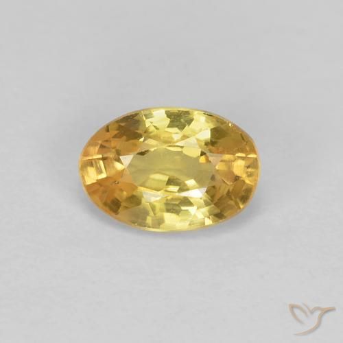 0.65ct Naturale Giallo Toscana Zaffiro, Ovale, VVS-VS