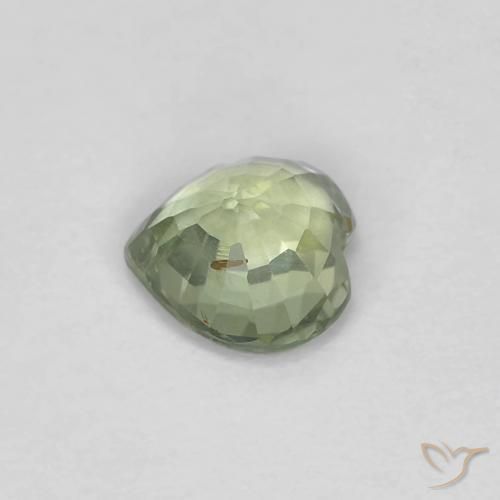 Zaffiro Verde chiaro naturale da 0.48 ct, Cuore, VS