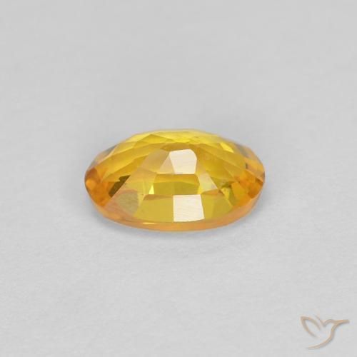 Zaffiro Dorato naturale da 0.57 ct, Ovale, VVS