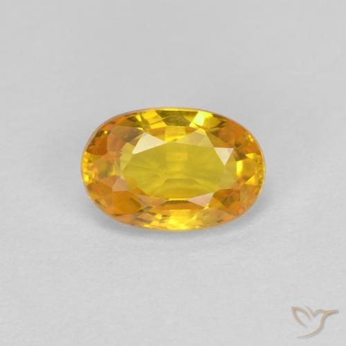 0.68ct Naturale Dorato Zaffiro, Ovale, VVS
