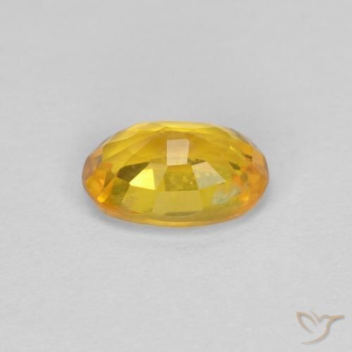 Zaffiro Dorato naturale da 0.68 ct, Ovale, VVS