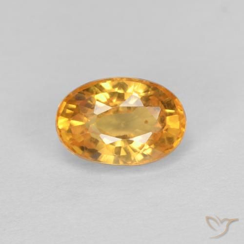 0.75ct Naturale Arancio intenso-OroG Zaffiro, Ovale, VVS