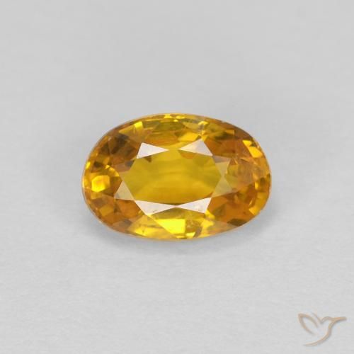 0.71ct Naturale Dorato scuro Zaffiro, Ovale, VVS